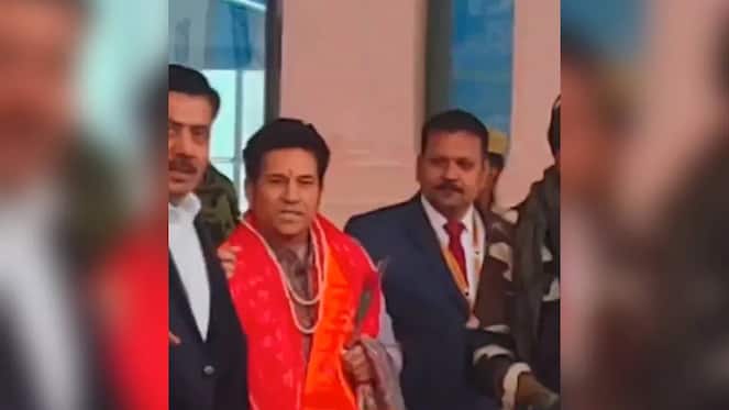 [Watch] Sachin Tendulkar Arrives In Ayodhya For Ram Mandir Consecration Ceremony